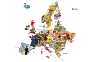 Создана детская литературная карта Европы